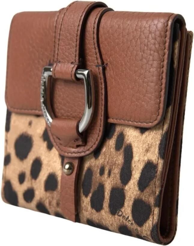 Dolce & Gabbana Luipaardprint Bifold Pasjeshouder Portemonnee Brown Dames - Foto 4