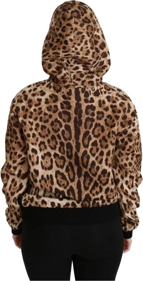 Dolce & Gabbana Brown Hooded Studded Ayers Leopard Sweater Bruin Dames - Foto 2