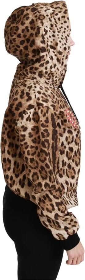 Dolce & Gabbana Brown Hooded Studded Ayers Leopard Sweater Bruin Dames - Foto 5