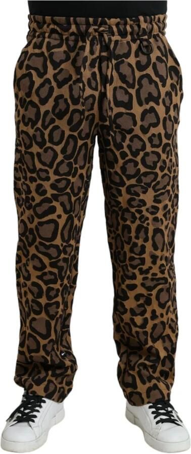 Dolce & Gabbana Luipaardprint Jogger Broek Brown Heren - Foto 6
