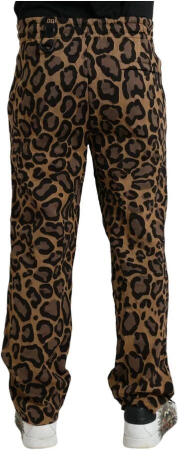 Dolce & Gabbana Luipaardprint Jogger Broek Brown Heren - Foto 5