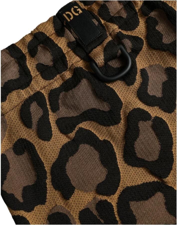 Dolce & Gabbana Luipaardprint Jogger Broek Brown Heren - Foto 3