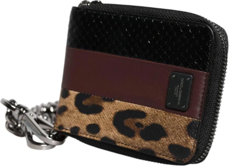 Dolce & Gabbana Luipaardprint Kaarthouder Portemonnee met Logo Multicolor Dames - Foto 3