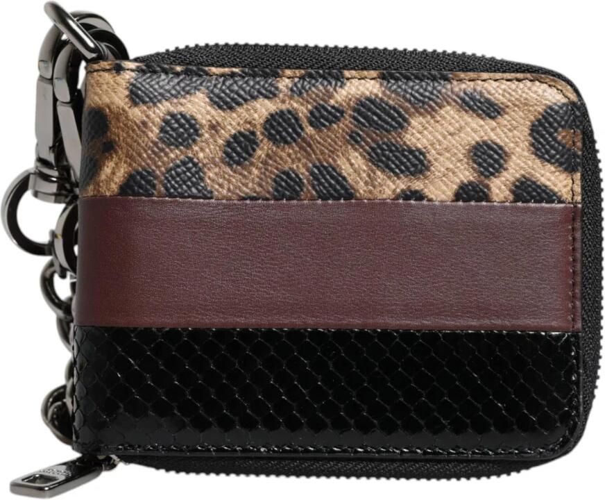 Dolce & Gabbana Luipaardprint Kaarthouder Portemonnee met Logo Multicolor Dames - Foto 2