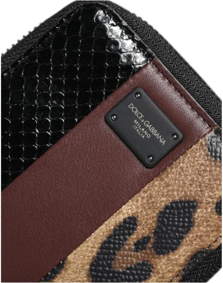 Dolce & Gabbana Luipaardprint Kaarthouder Portemonnee met Logo Multicolor Dames