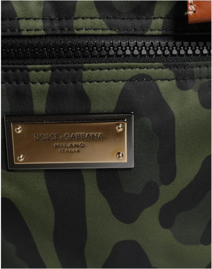 Dolce & Gabbana Luipaardprint Nylon Reisrugzak Green Heren - Foto 3