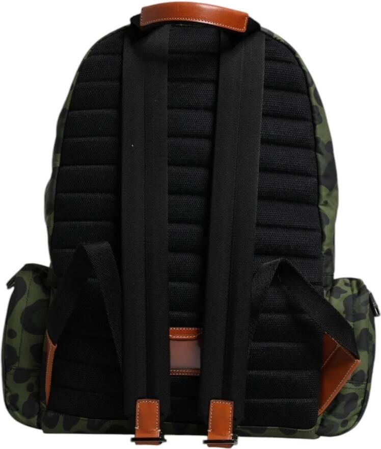 Dolce & Gabbana Luipaardprint Nylon Reisrugzak Green Heren - Foto 2