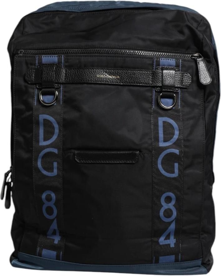 Dolce & Gabbana Luipaardvoering Nylon Rugzak Zwart Blauw Black Heren - Foto 5