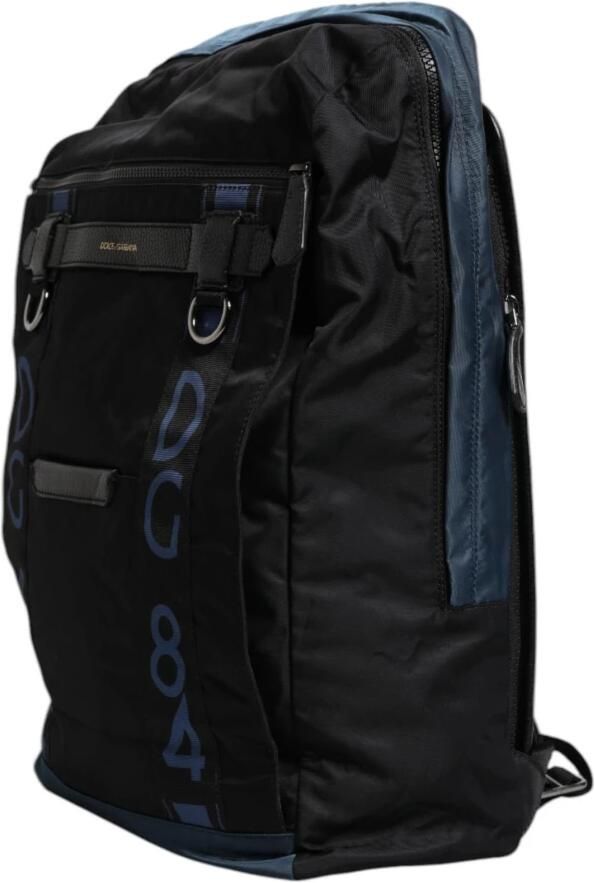 Dolce & Gabbana Luipaardvoering Nylon Rugzak Zwart Blauw Black Heren - Foto 3