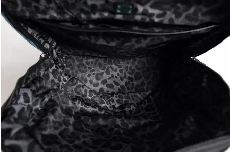 Dolce & Gabbana Luipaardvoering Nylon Rugzak Zwart Blauw Black Heren - Foto 2