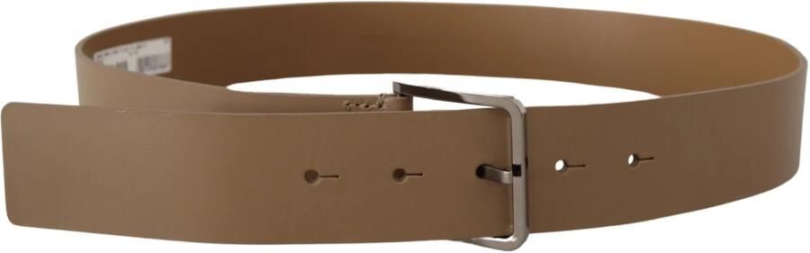 Dolce & Gabbana Luxe Beige Leren Riem met Zilveren Gesp Beige Heren - Foto 3