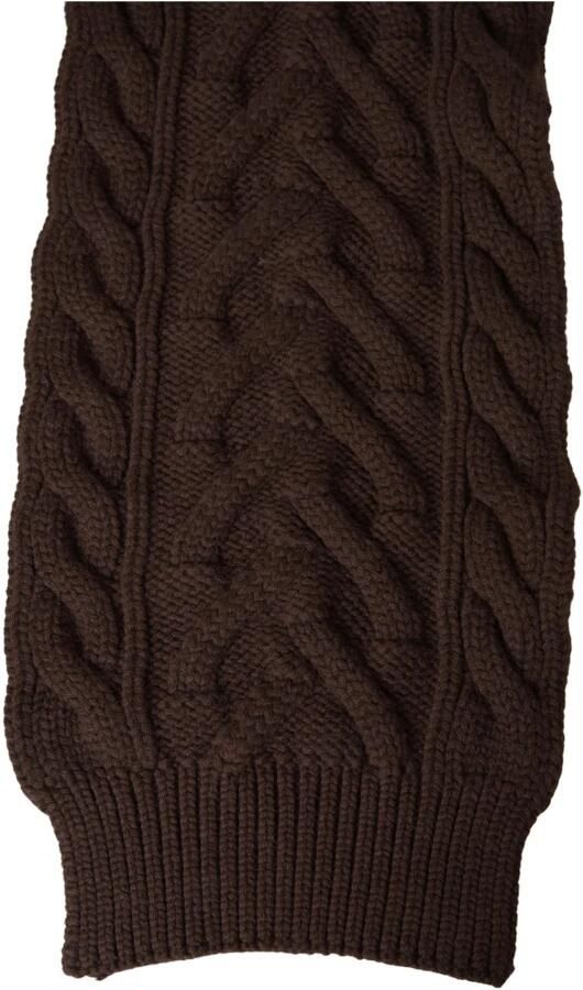 Dolce & Gabbana Luxe Cashmere Gebreide Nek Wrap Sjaal Brown Dames - Foto 3