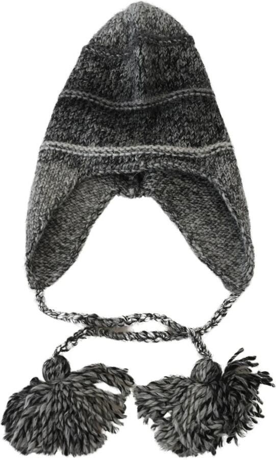 Dolce & Gabbana Grijze Warme Fleece Oorflappen Gebreide Beanie Hoed Gray Heren - Foto 7