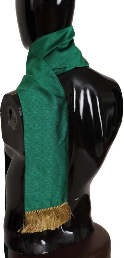 Dolce & Gabbana Luxe Groene Zijden Sjaal Green Heren - Foto 3