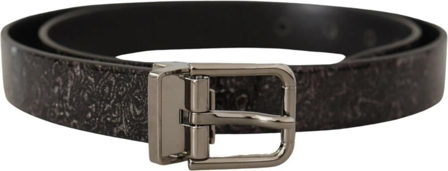 Dolce & Gabbana Luxe Grosgrain Leren Riem met Metalen Gesp Black Heren - Foto 3