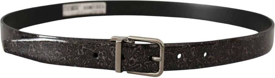 Dolce & Gabbana Luxe Grosgrain Leren Riem met Metalen Gesp Black Heren - Foto 2