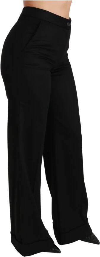 Dolce & Gabbana Luxe Hoge Taille Flared Broek van Kasjmier Black Dames - Foto 2