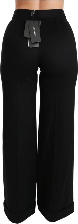 Dolce & Gabbana Luxe Hoge Taille Flared Broek van Kasjmier Black Dames - Foto 4