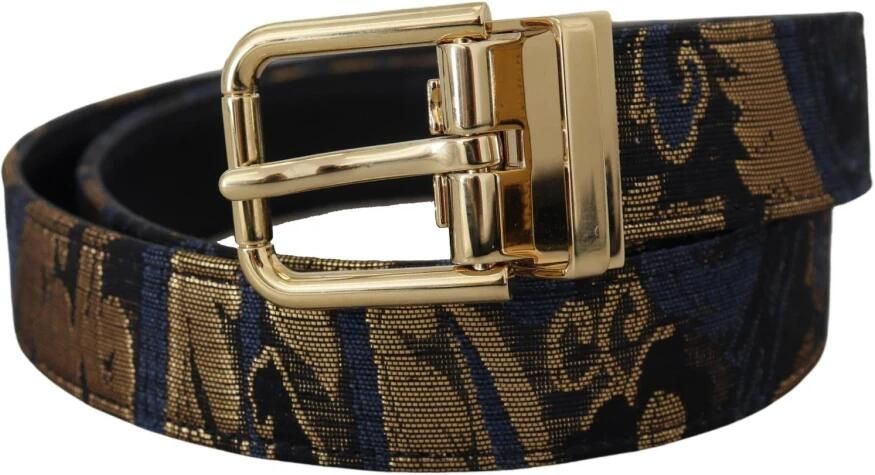 Dolce & Gabbana Luxe Jacquard Logo Gesp Riem Multicolor Dames