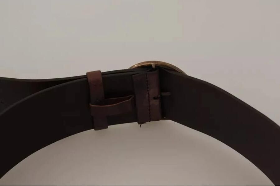 Dolce & Gabbana Luxe Leren Logo Riem met Ronde Gesp Brown Dames - Foto 2