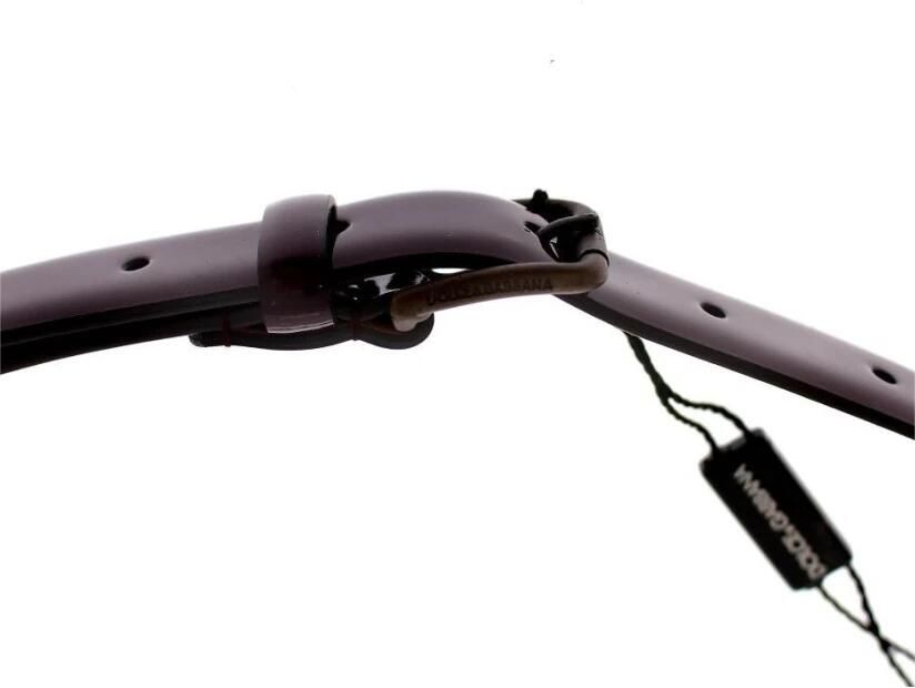 Dolce & Gabbana Luxe Leren Riem Authentiek Italiaans Ontwerp Purple Dames