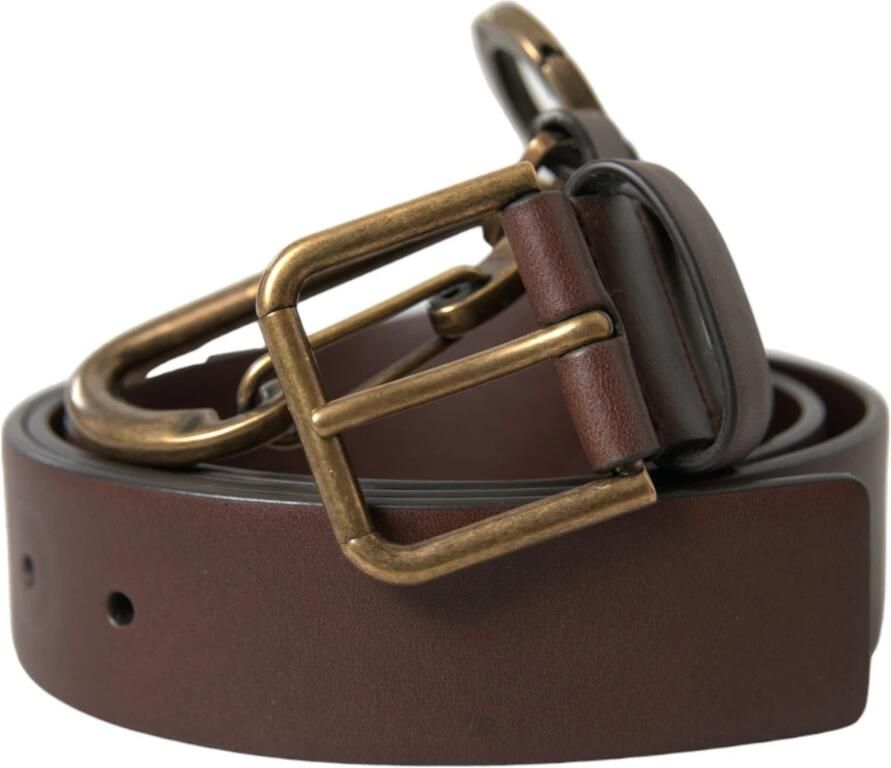 Dolce & Gabbana Luxe Leren Riem met Metalen Gesp Brown Heren - Foto 8