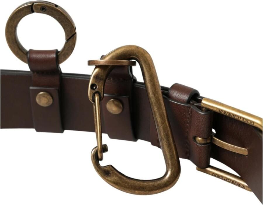 Dolce & Gabbana Luxe Leren Riem met Metalen Gesp Brown Heren - Foto 4