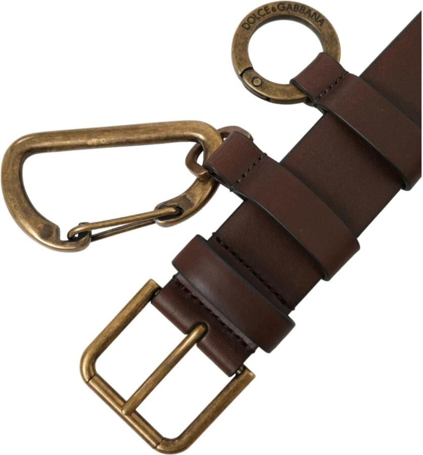 Dolce & Gabbana Luxe Leren Riem met Metalen Gesp Brown Heren - Foto 2