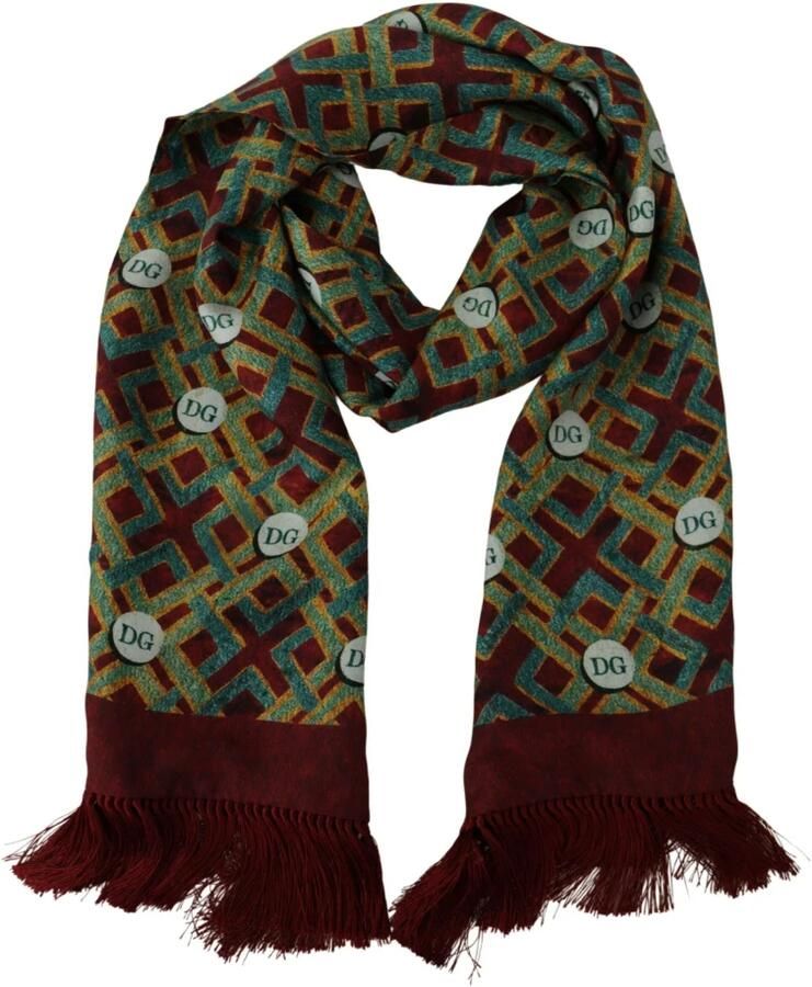 Dolce & Gabbana Luxe Multi-gekleurde Zijden Sjaal Multicolor Heren - Foto 3