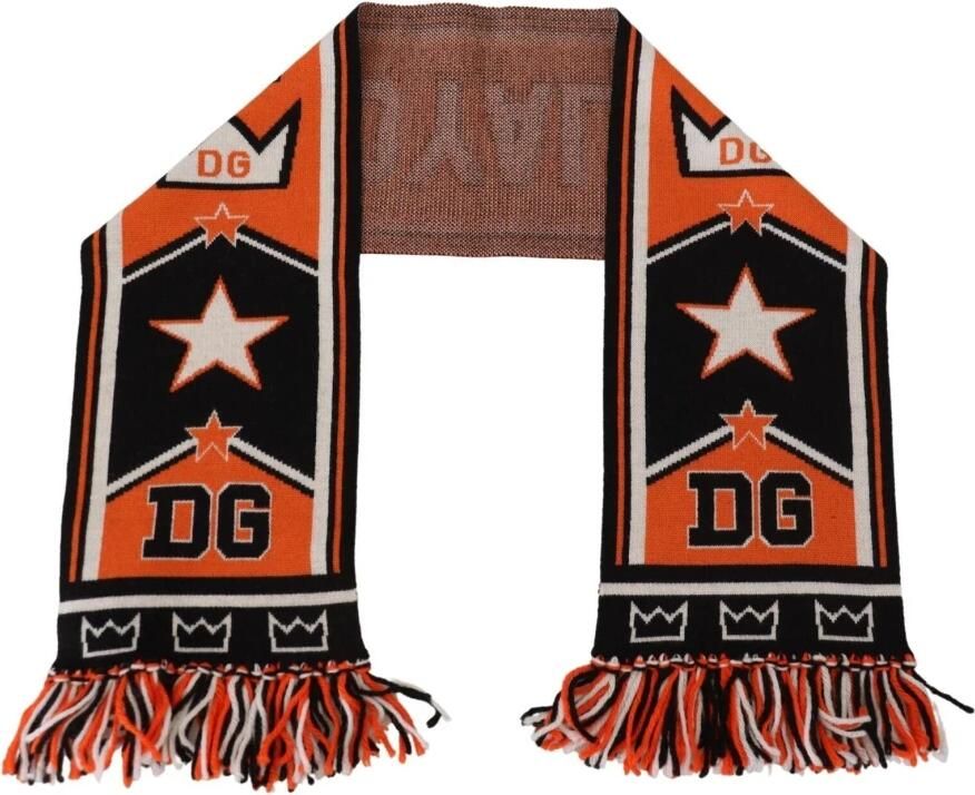 Dolce & Gabbana Luxe Multicolor Wol-Kasjmier Sjaal Multicolor Heren