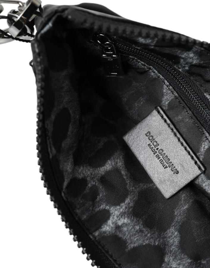 Dolce & Gabbana Luxe Zwart Nylon & Leren Logo Pouch Black Dames - Foto 6
