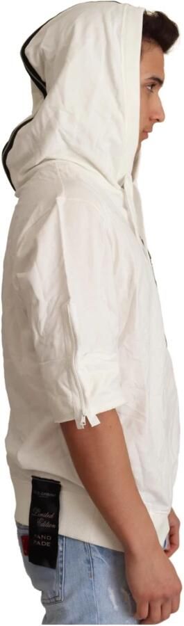 Dolce & Gabbana White Hooded Limited Edition Sweater Wit Heren - Foto 4