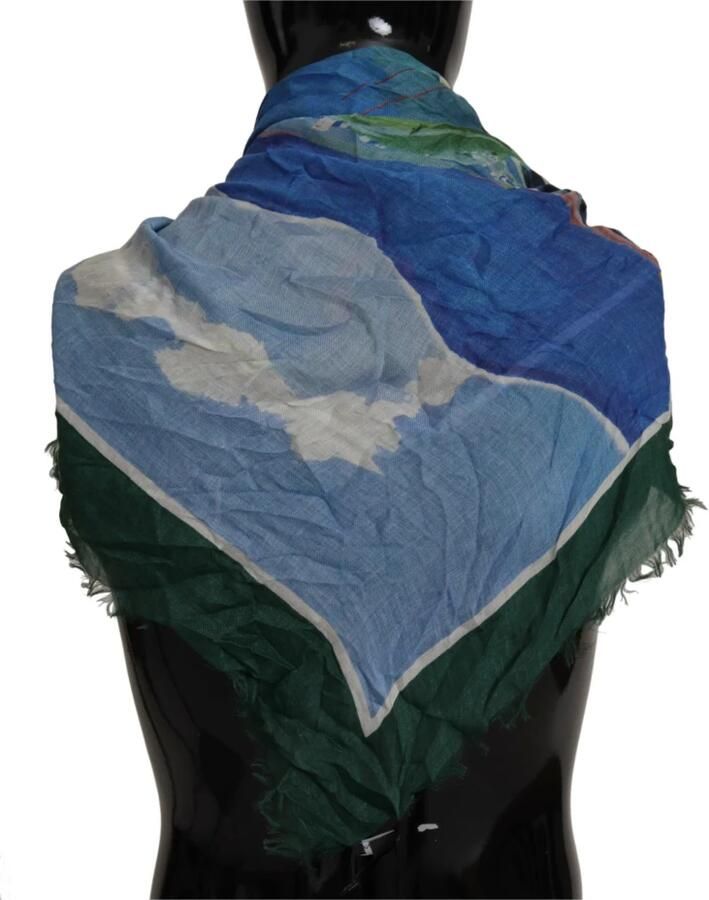 Dolce & Gabbana Luxe Sorrento Logo Zijden Sjaal Multicolor Dames