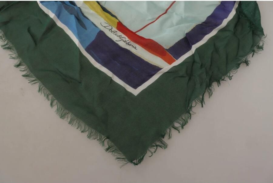 Dolce & Gabbana Luxe Sorrento Logo Zijden Sjaal Multicolor Dames - Foto 4