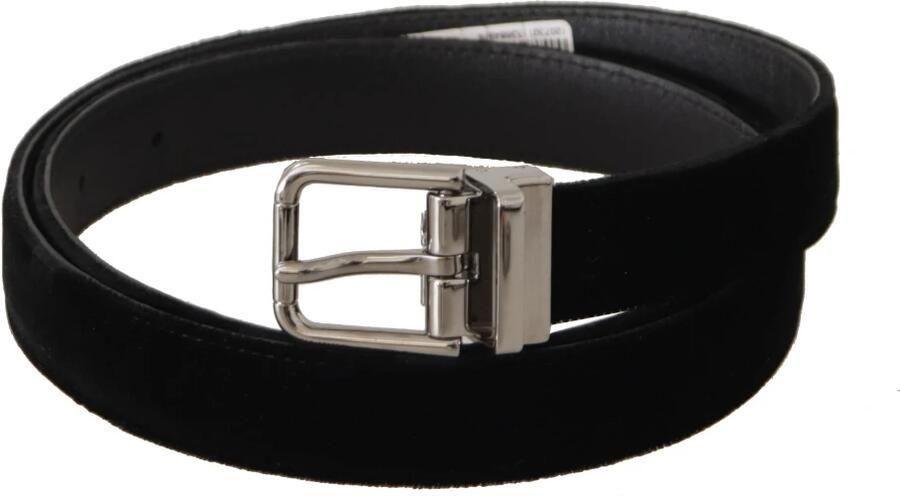 Dolce & Gabbana Luxe Velvet Designer Riem Black Heren - Foto 2