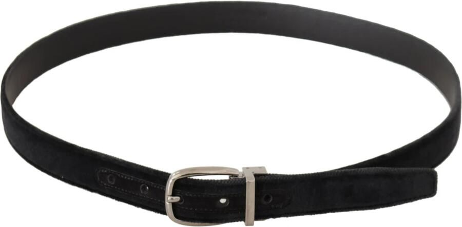 Dolce & Gabbana Luxe Velvet Logo Gesp Riem Black Heren - Foto 3