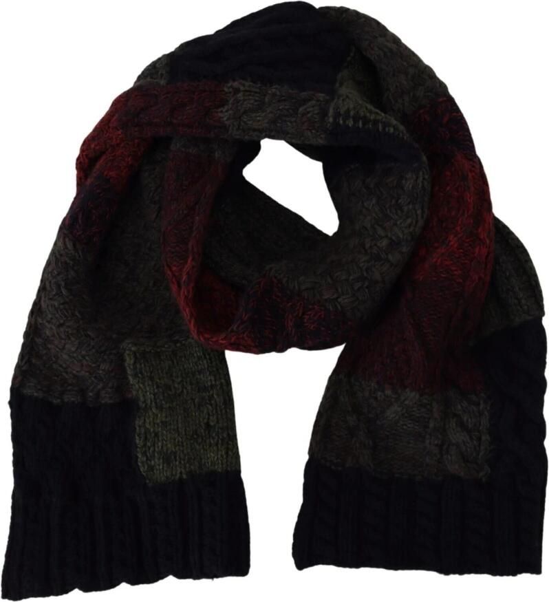 Dolce & Gabbana Wollen Cashmere Sjaal Wrap Gloednieuw Black Heren