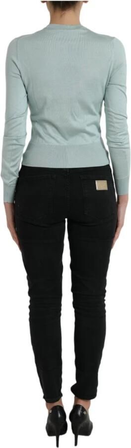 Dolce & Gabbana Prachtige Lichtblauwe Zijden Vest Blue Dames - Foto 5