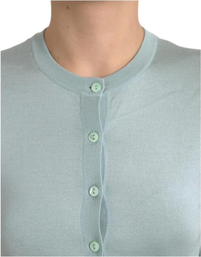 Dolce & Gabbana Prachtige Lichtblauwe Zijden Vest Blue Dames - Foto 2