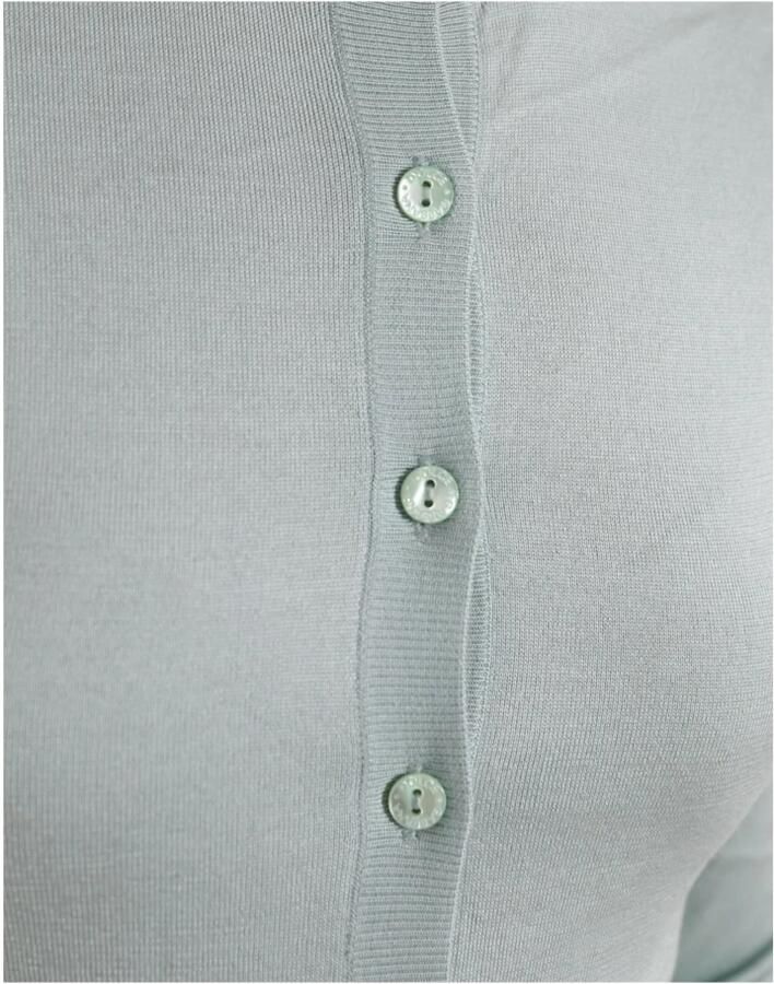 Dolce & Gabbana Prachtige Lichtblauwe Zijden Vest Blue Dames