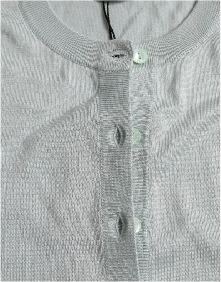 Dolce & Gabbana Prachtige Lichtblauwe Zijden Vest Blue Dames - Foto 3