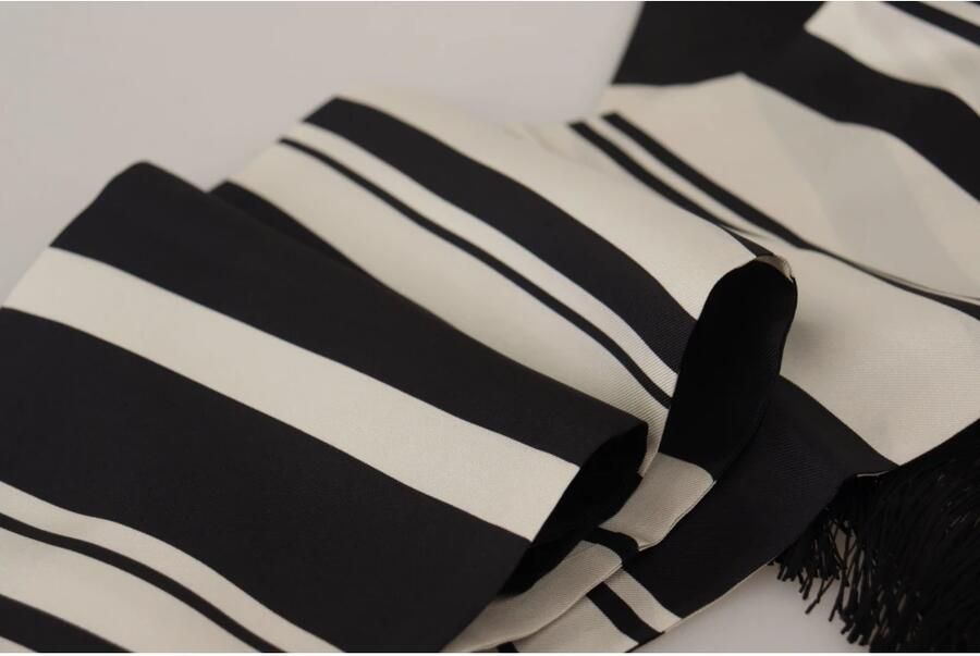 Dolce & Gabbana Luxe Zijden Gestreepte Heren Sjaal Multicolor Heren - Foto 2