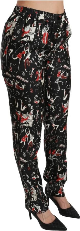 Dolce & Gabbana Luxe Zijden Skinny Broek met Middelhoge Taille Multicolor Dames - Foto 3