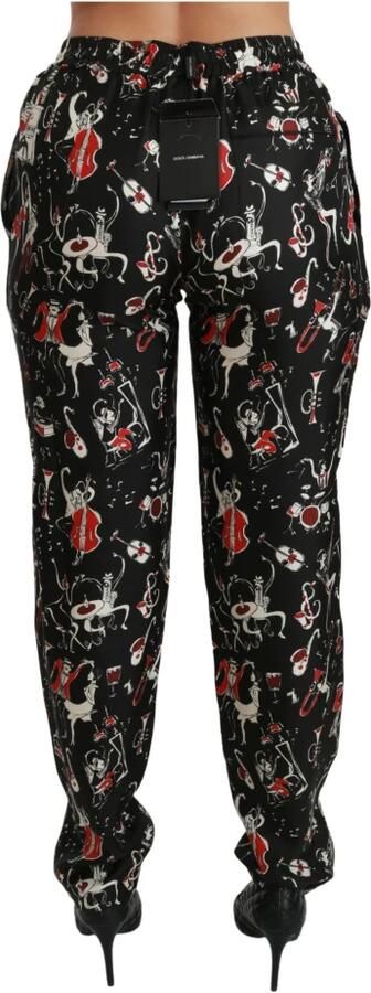 Dolce & Gabbana Luxe Zijden Skinny Broek met Middelhoge Taille Multicolor Dames - Foto 2