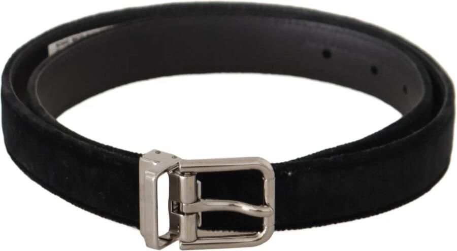 Dolce & Gabbana Luxe zwart fluwelen riem met elegante metalen gesp Black Heren - Foto 3