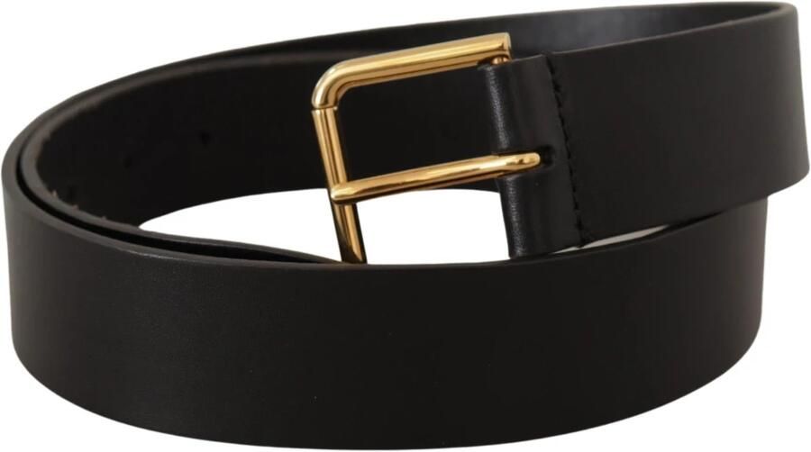Dolce & Gabbana Luxe Zwart Leren Riem met Goudkleurige Gesp Black Dames - Foto 3