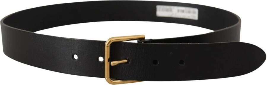 Dolce & Gabbana Luxe Zwart Leren Riem met Goudkleurige Gesp Black Dames - Foto 4