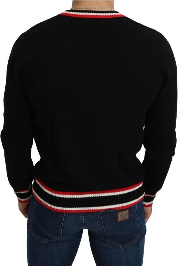Dolce & Gabbana Luxe Zwarte Kasjmier Trui Varken van het Jaar Black Heren