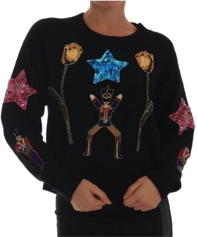 Dolce & Gabbana Betoverende Elegantie Cashmere Sweater Black Dames - Foto 5