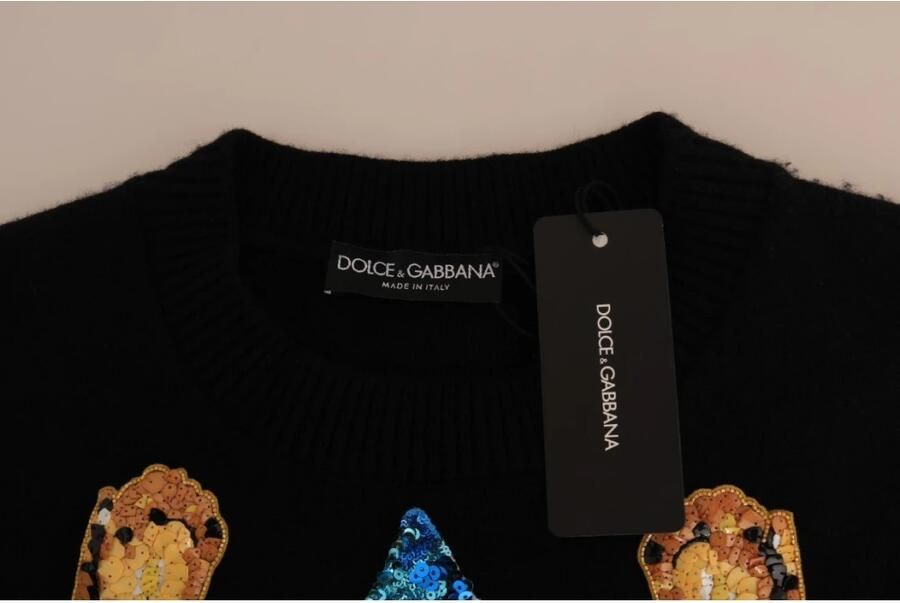 Dolce & Gabbana Betoverende Elegantie Cashmere Sweater Black Dames